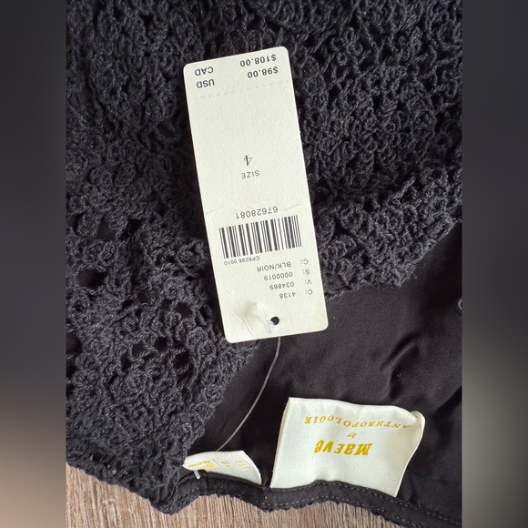 NWT Anthropologie Maeve Solid Eyelet Crochet Top - Picture 4 of 5